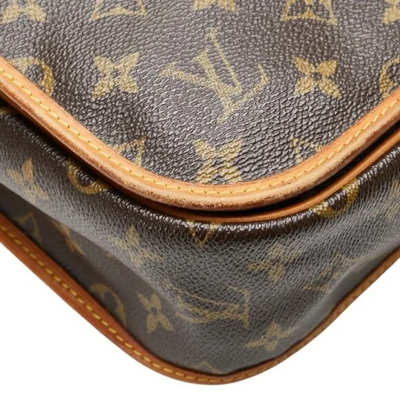 LOUIS VUITTON Authentic Brown Monogram Leather Shoulder Bag - Picture 5 of 12